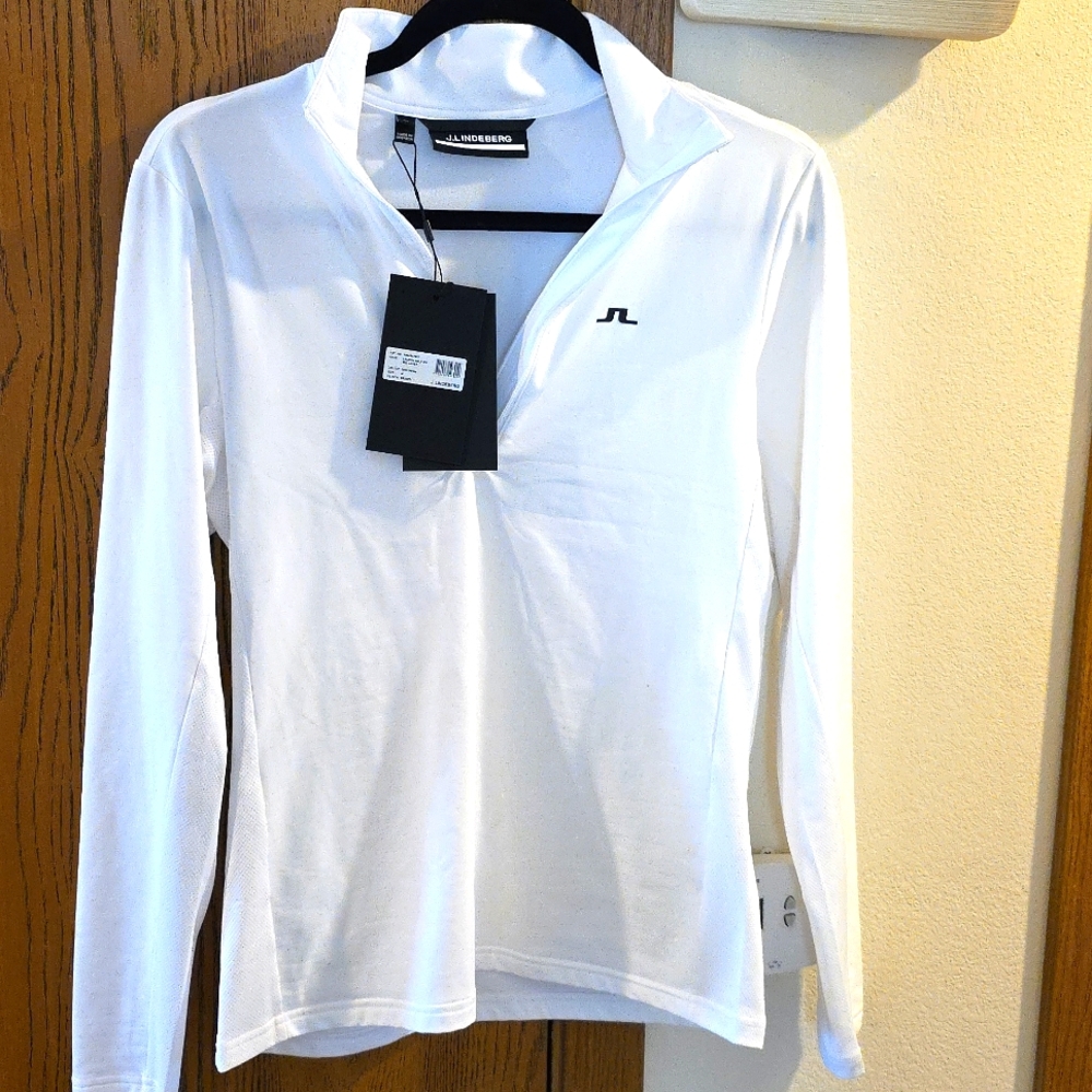 NWT J. Lindeberg Womens Stina Quarter Zip Mid Layer Wicking S